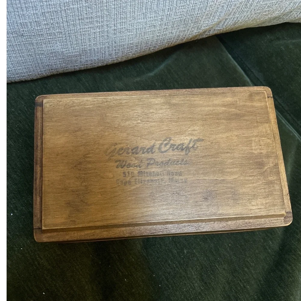 Gerard Craft Wood Products‎ Hinged Trinket Box Cross Carving Artist Signed